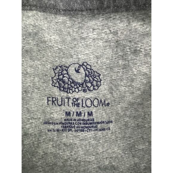 Fruit of the Loom "NIKE" Sweatshirt Womens Medium Gray Patches Y2k Sports Active - Picture 6 of 8